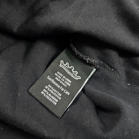 Heads Or Tails Black Graphic Hoodie Mens L Skull Snake Rhinestones - Picture 3 of 12